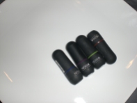 Nickak New York lipsticks (left to right) "80, 17,12, 14"